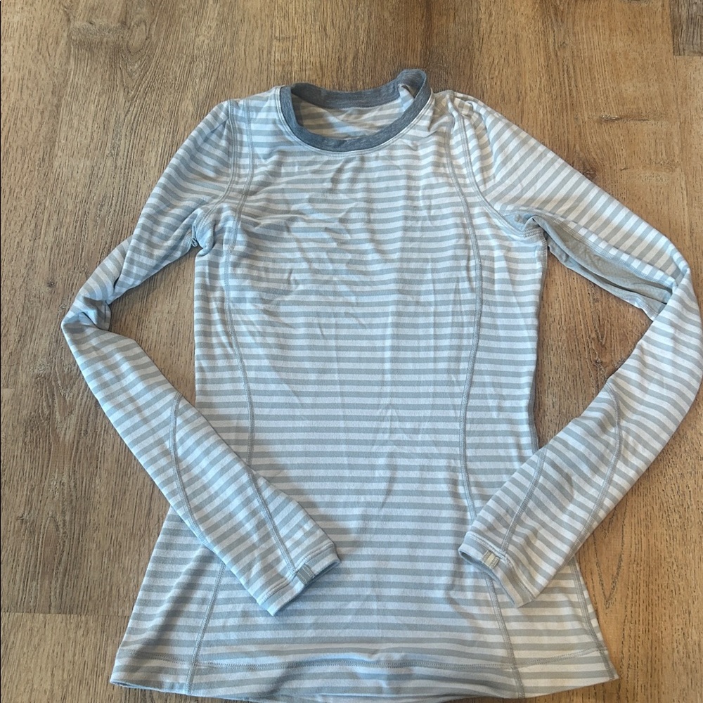 Lululemon Striped Long Sleeve Running Top